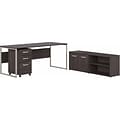 Bush Business Furniture Hybrid 72 W Computer Table Desk with Storage and Mobile File Cabinet Bundle