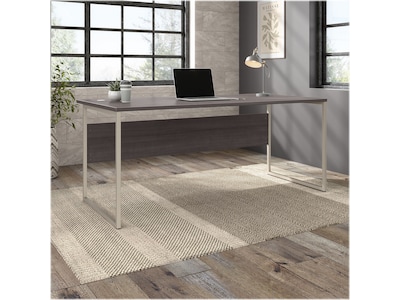 Bush Business Furniture Hybrid 72W Computer Table Desk with Metal Legs, Storm Gray (HYD172SG)