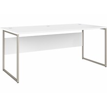 Bush Business Furniture Hybrid 72W Computer Table Desk with Metal Legs, White (HYD172WH)