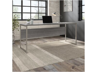 Bush Business Furniture Hybrid 72W Computer Table Desk with Metal Legs, Platinum Gray (HYD272PG)