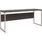 Bush Business Furniture Hybrid 72"W Computer Table Desk with Metal Legs, Storm Gray (HYD272SG)