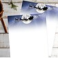 Great Papers Moonlight Santa with Sleigh and Reindeer Christmas Letterhead, White/Blue/Black, 50/Pack (2021107)