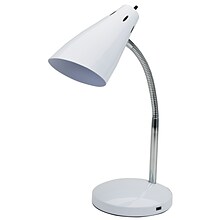 V-Light LED Gooseneck Desk Lamp, 15, White/Chrome (SVCA150002W)