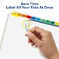 Avery Index Maker Paper Dividers with Print & Apply Label Sheets, 12 Tabs, Multicolor, 5 Sets/Pack (11405)