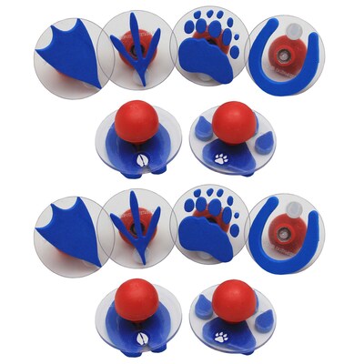 Ready 2 Learn Giant Stampers, Paw Prints, 6 Per Set, 2 Sets (CE-6761-2)