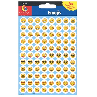 Creative Teaching Press® Emojis Hot Spot Stickers, 0.5, 880 Per Pack, 6 Packs (CTP7137-6)