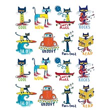 Edupress Pete the Cat Stickers, 1, 96 Per Pack, 12 Packs (EP-63935-12)