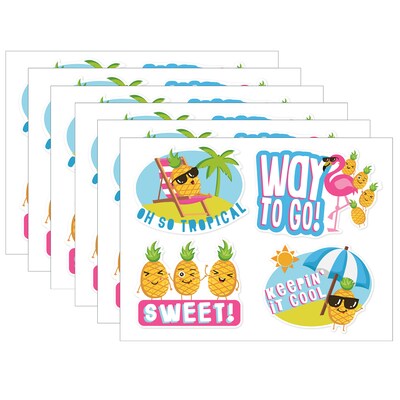 Eureka® Jumbo Scented Stickers, Pineapple, 12/Pack, 6 Packs (EU-628003-6)