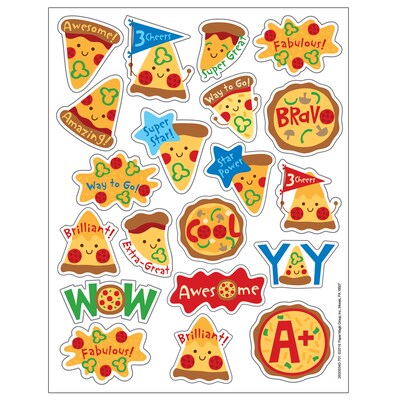 Eureka Pizza Scented Stickers, 80/Pack, 6 Packs (EU-650934-6)