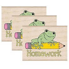 Hero Arts Homework Frog Stamp, Pack of 3 (HOAD291-3)