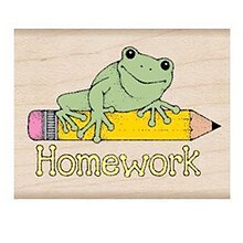 Hero Arts Homework Frog Stamp, Pack of 3 (HOAD291-3)