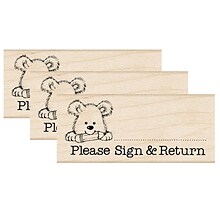 Hero Arts Please Sign & Return Pup Stamp, 3/Bundle (HOAD453-3)