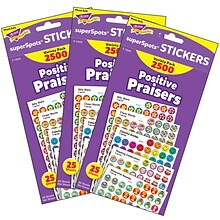 TREND Positive Praisers superSpots Stickers Variety Pack, 2500 Per Pack, 3 Packs (T-1945-3)