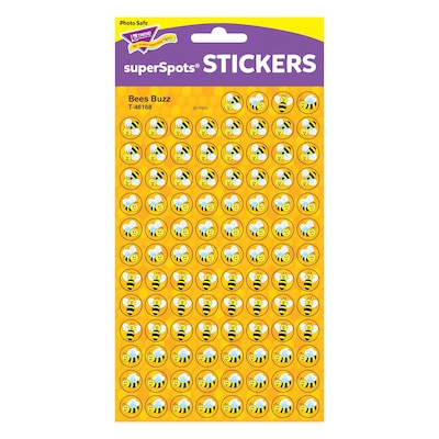 TREND Bees Buzz superSpots Stickers, 800 Per Pack, 6 Packs (T-46168-6)