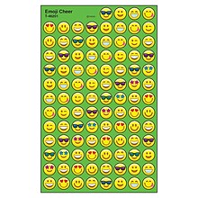 TREND Emoji Cheer superSpots® Stickers, Yellow, 800/Pack, 6 Packs (T-46201-6)