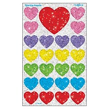 TREND Sparkle Hearts superShapes Stickers-Sparkle, 100 Per Pack, 6 Packs (T-46314-6)