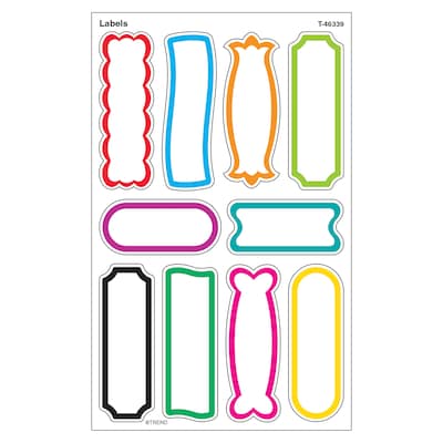 TREND Labels superShapes Stickers-Large, 80 Per Pack, 6 Packs (T-46339-6)
