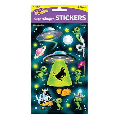 TREND Alien Antics Large superShapes Stickers, 80/Pack, 6 Packs (T-46358-6)