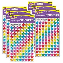 TREND Colorful Sparkle Stars superShapes Stickers, 400 Per Pack, 6 Packs (T-46405-6)