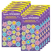 TREND Flower Power Sparkle Stickers®, Large, 40/Pack, 12 Packs (T-63308-12)