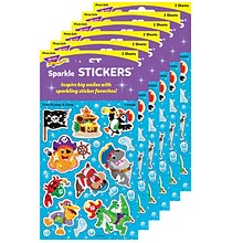 TREND Fish Pirates & Crew Sparkle Stickers®, 32/Pack, 6 Packs (T-63356-6)