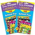 TREND School Fun Sparkle Stickers® Variety Pack, 648/Pack, 2 Packs (T-63904-2)