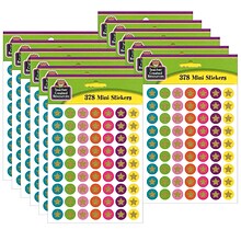 Teacher Created Resources Confetti Stars Mini Stickers, 378 Per Pack, 12 Packs (TCR3602-12)