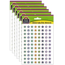Teacher Created Resources Fancy Stars 2 Mini Stickers Valu-Pak, 1144 Per Pack, 6 Packs (TCR5364-6)