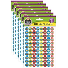 Teacher Created Resources Superhero Mini Stickers Valu-Pak, 1144 Per Pack, 6 Packs (TCR5643-6)