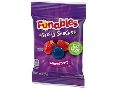 Ferrara Funables Gluten Free Mixed Berry Fruit Snacks, 2.5 oz, 48/Carton (FER05475)