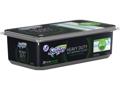 Swiffer Sweeper TRAP + LOCK Heavy Duty Wet Mop Refill Cloth, Fresh Scent, 20/Pack (80342975)