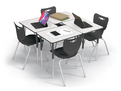 MooreCo Essentials Economy 26" Student Desk, Gray Nebula (91673)