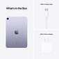 Apple iPad mini 8.3" Tablet, 6th Gen, 256GB, Wi-Fi + Cellular, Purple (MK8K3LL/A)