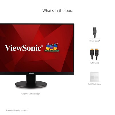 ViewSonic 24" 100 Hz LED Monitor, Black (VA2447-MH)