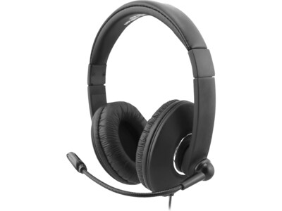 Hamilton Buhl Smart-Trek Mini Noise Canceling Stereo On Ear Headset, Black/Silver (STM2BK)