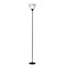 Adesso® Presley 72H Black Nickel Torchiere Floor Lamp with Frosted Bowl Shade (3565-01)