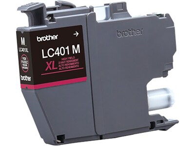 Brother LC401 Magenta High Yield Ink Cartridge, Prints Up to 500 Pages (LC401XLMS)