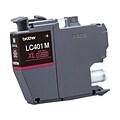 Brother LC401 Magenta High Yield Ink Cartridge, Prints Up to 500 Pages (LC401XLMS)