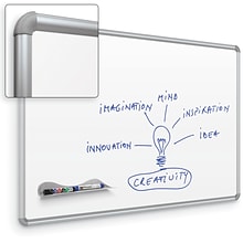 Best-Rite Green-Rite Steel Dry-Erase Whiteboard, Aluminum Frame, 6 x 4 (E2H2PG)