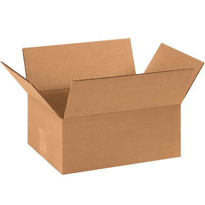 Quill Brand 11.75 x 8.75 x 4.75 Corrugated Shipping Boxes, 200#/ECT-32 Mullen Rated Corrugated, P