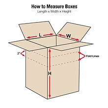 SI Products 20 x 20 x 12 Multi-Depth Shipping Boxes, 200#/ECT-32 Mullen Rated Corrugated, Pack of