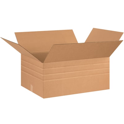 SI Products 26 x 20 x 12 Multi-Depth Shipping Boxes, 200#/ECT-32 Mullen Rated Corrugated, Pack of