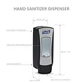 PURELL ADX 12 Wall Mounted Hand Sanitizer Dispenser, Black/Brushed Chrome (8828-06)