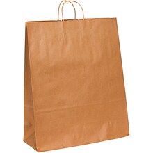 Staples 16 x 6 x 19 1/4 Shopping Bags, Kraft, 200/Carton (BGS110K)