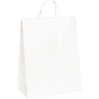 Staples 13 x 7 x 17 Shopping Bags, White, 250/Carton (BGS106W)