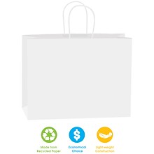 Staples 16 x 6 x 12 Shopping Bags, White, 250/Carton (BGS108W)