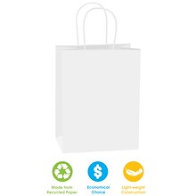 Staples 16 x 6 x 19 1/4 Shopping Bags, White, 200/Carton (BGS110W)