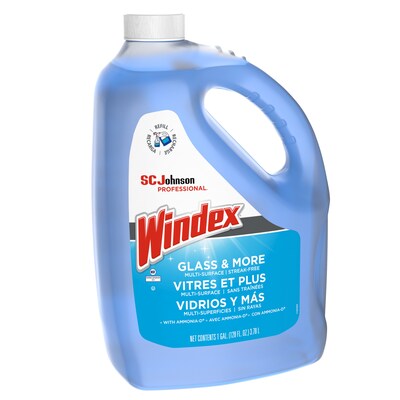 Windex Glass Cleaner with Ammonia-D, Floral, 128 oz., 4/Carton (696503)