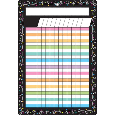 Ashley Productions Smart Poly Dry Erase Incentive Chart With Grommet, 13 x 19, Chalk Dots With Loo