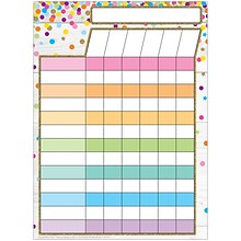 Smart Poly Single-Sided PosterMat Pals Incentive Chart, 13 x 9.5, Confetti, Pack of 12 (ASH95311-1